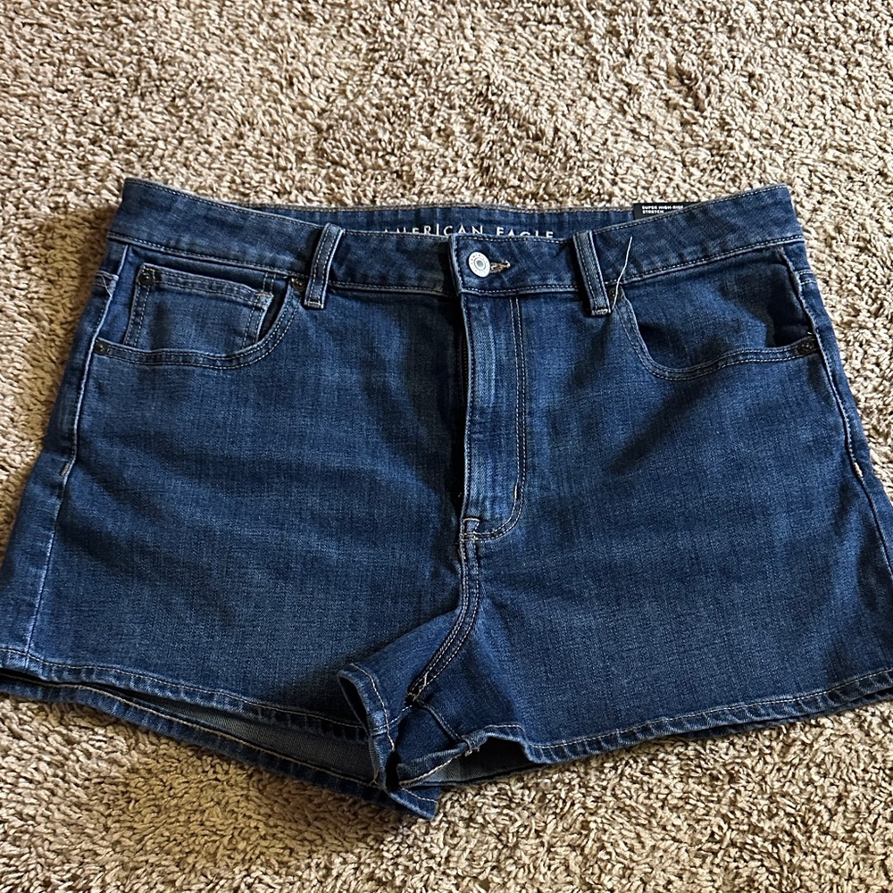 American Eagle Outfitters Indigo Blue Denim Shortie Shorts
